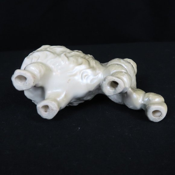 Rare Vintage Porcelain Japan Ceramic Poodle - Picture 4 of 6